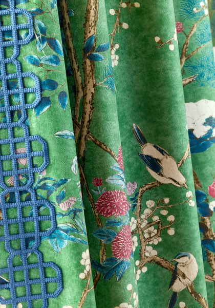 Thibaut Katsura Fabric In Cream & Lavender